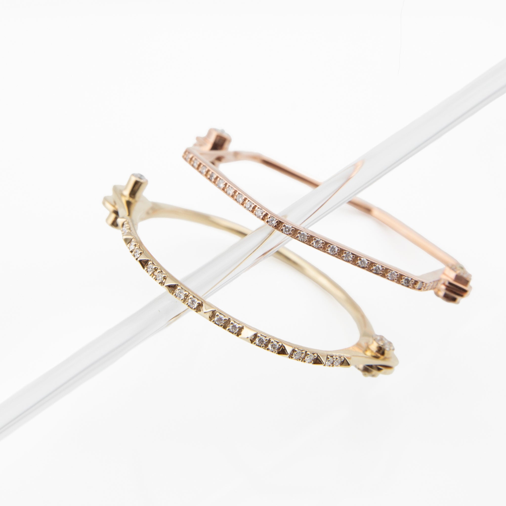 Diamond Round Spike Bangle