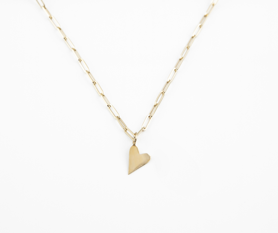 Solid Gold Heart Charm