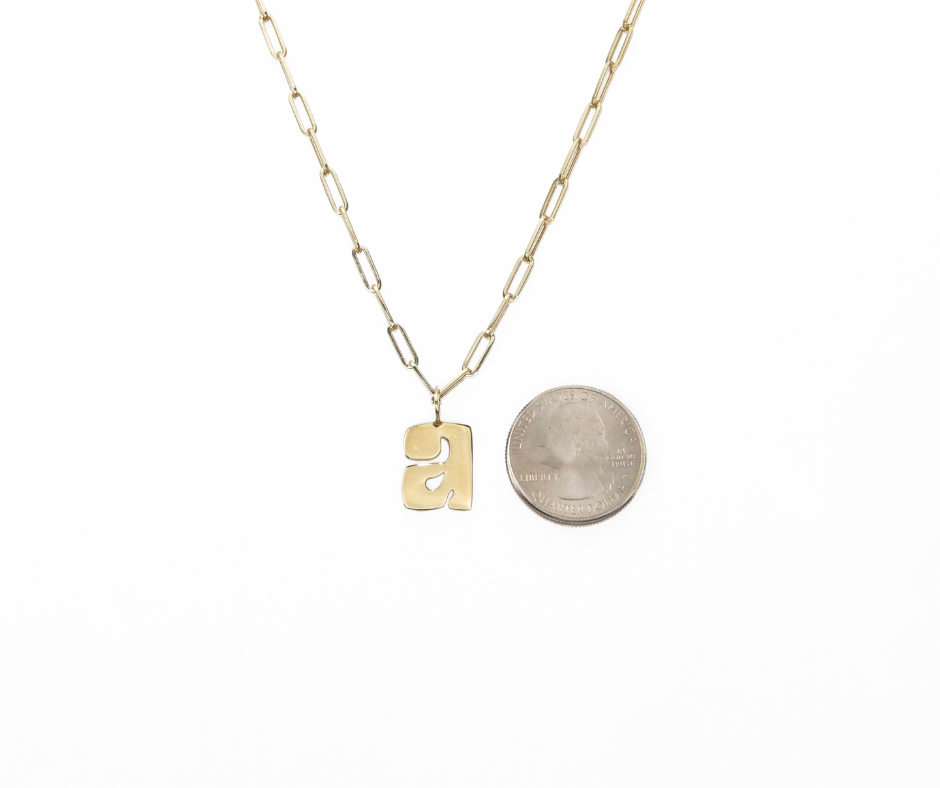 Alphabet Charm (Lowercase - Yellow Gold)