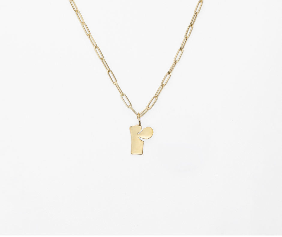 Alphabet Charm (Lowercase - Yellow Gold)